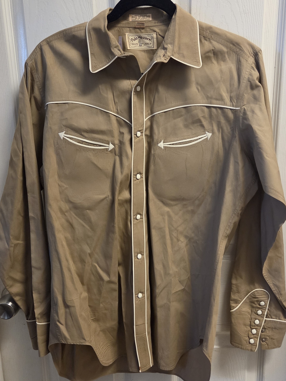 VTG Rare Polo Western Ralph Lauren Archive Hong Kong Shirt Size MEDIUM
